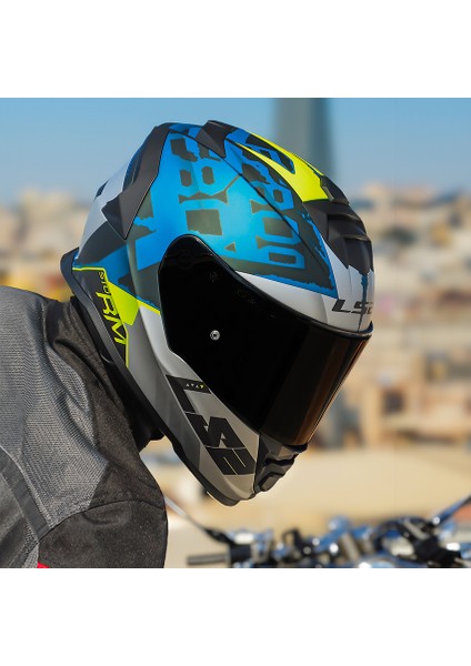 Ls2 Storm 2 Sprınter Mat Siyah-Gri-Cobalt Kask