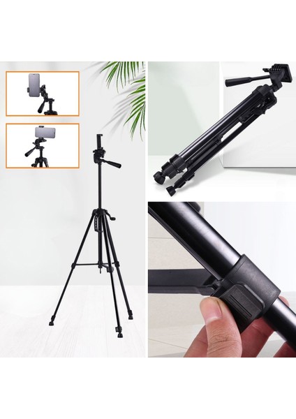 Buffer® Telefon ve Fotoğraf Makinası Takılabilen Bluetooth Kumandalı 146 cm Tripod