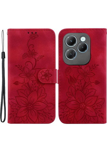 Infinix Hot 40/40 Pro Kart Yuvaları Pu Deri Cüzdan Telefon Kapağı (Yurt Dışından)