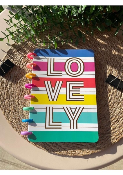 Yeni Nesil Kalp Spiralli Eğlenceli Çizgili Defter