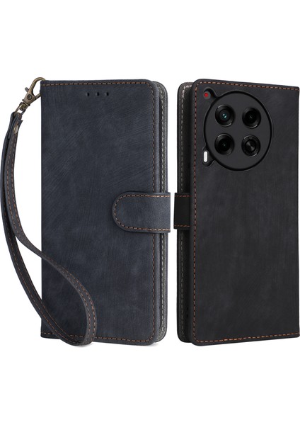 Tecno Camon 30 5g Cl7 Bilek Kayışı ile Manyetik Cüzdan Kılıfı (Yurt Dışından)