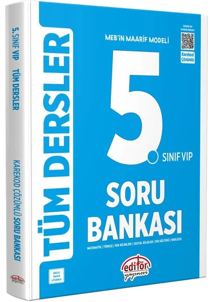 Editör Yayınları 5. Sınıf Maarif Modeli Tüm Dersler Soru Bankası