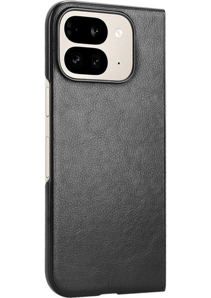 Google Pixel 9 Pro Fold Uyumluluk Anti Scratch Lychee Için Retro Kılıf (Yurt Dışından)