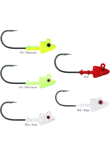 SD840 Shad Jig Head Ch - Chartreuse-7gr - 3lu - 3-0