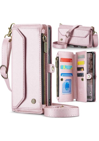 Google Piksel 9 Pro Xl Için Crossbody Durumda Rfıd Engelleme Durumda Cüzdan Fermuar (Yurt Dışından)