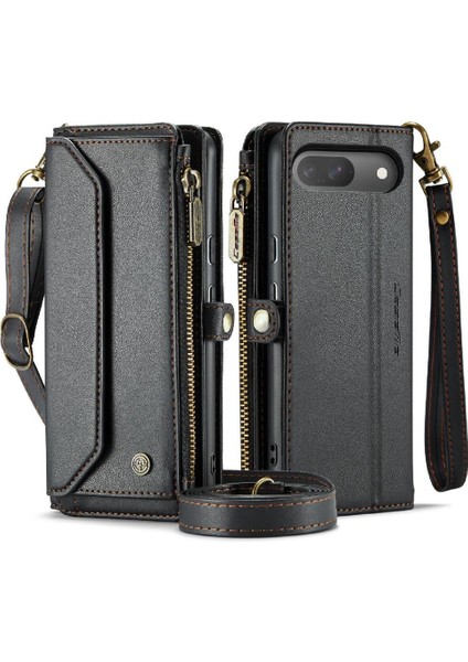 Kadınlar Için Crossbody Durumda Google Piksel 9 Cüzdan Durumda Fermuar Faturaları Yuvası (Yurt Dışından) modelleri