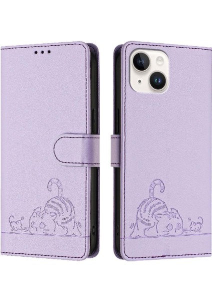 IPhone 13 Için Kılıf Mini Kedi Rfıd Kart Yuvası Tutucu Kickstand Cüzdan Flip (Yurt Dışından)