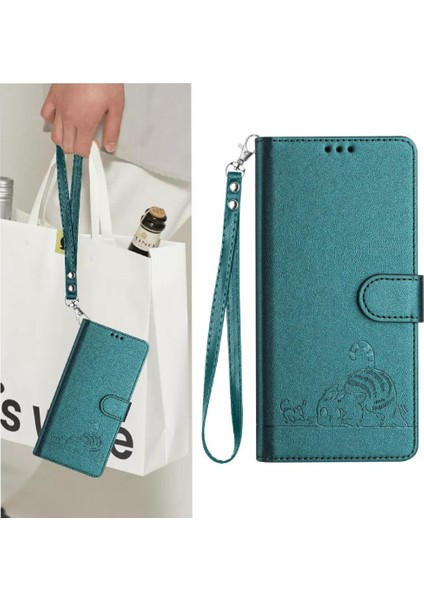 IPhone 15 Için Kılıf Artı Kart Yuvası Tutucu Kickstand Kedi Rfıd Cüzdan Flip (Yurt Dışından)