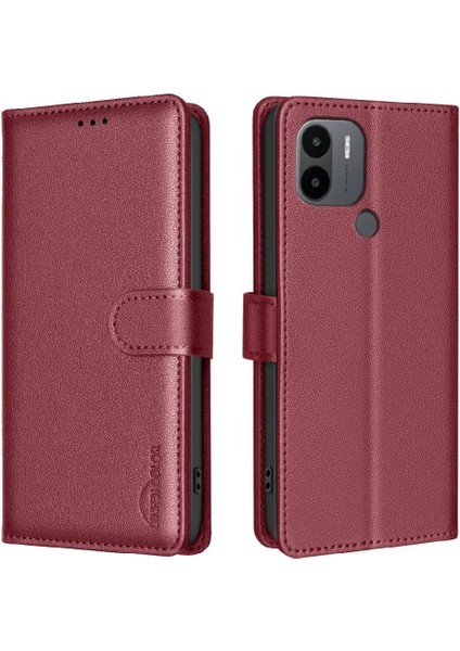 Xiaomi Redmi A2 Için Flip Case Cüzdan Manyetik Kart Tutucu Kickstand Pu (Yurt Dışından)
