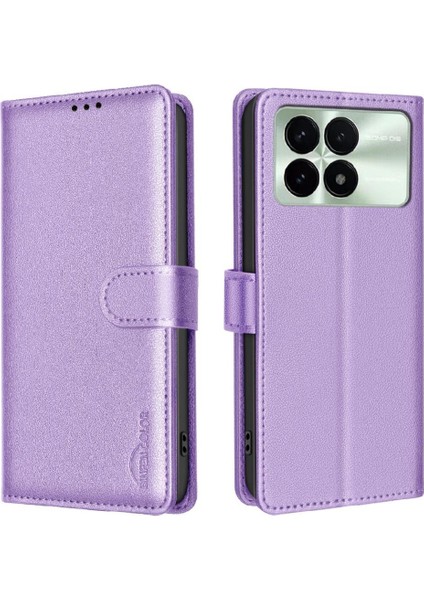 MY Boutique1 Xiaomi Poco F6 Pro Manyetik Pu Deri Rfıd Engelleme Kartı Için Flip Case (Yurt Dışından)