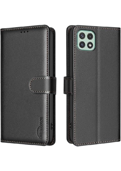 Samsung Galaxy A22 5g Manyetik Rfıd Engelleme Cüzdan Pu Kart Için Flip Case (Yurt Dışından) indirimleri