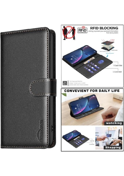 Xiaomi Redmi Not 9 Için Flip Case Pro Max Pu Deri Cüzdan Manyetik Kart (Yurt Dışından)