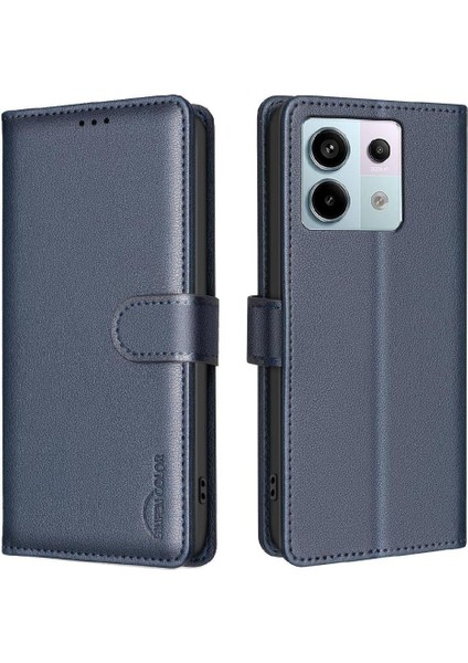 Xiaomi Redmi Not Için Flip Case 13 Pro 4g Kart Tutucu Kickstand Rfıd Pu (Yurt Dışından)