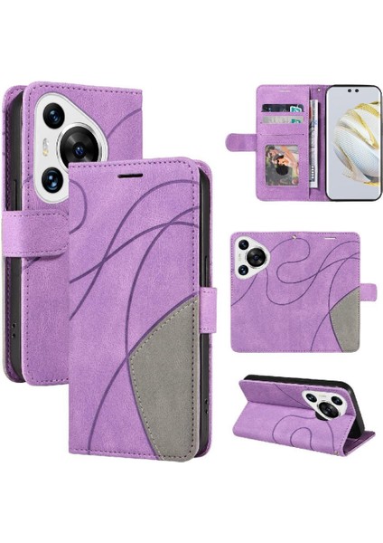 Kart Yuvası Standı ile Huawei Pura 70 Pro Kickstand Koruyucu Için Flip Case (Yurt Dışından) modelleri