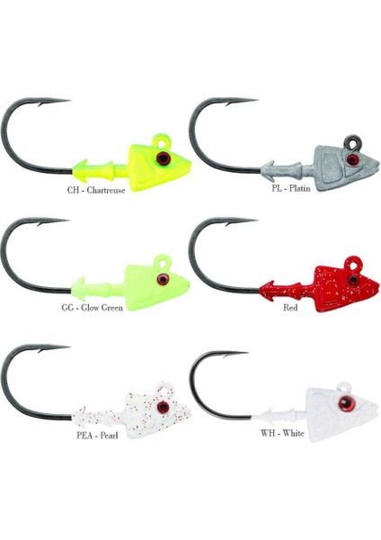 SD824 Shad Jig Head RED-10GR - 3lu - 3-0