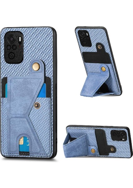 Xiaomi Redmi Not 10 Için Kılıf 4g Standı Fonksiyonu Cardholder Manyetik Tasarım (Yurt Dışından)