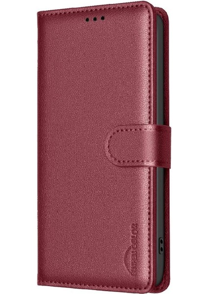 IPhone 15 Için Flip Case Artı Cüzdan Manyetik Rfıd Engelleme Kart Tutucu Pu (Yurt Dışından)
