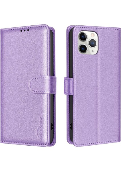 IPhone 11 Pro Max Rfıd Engelleme Cüzdan Pu Deri Kart Için Flip Case (Yurt Dışından)