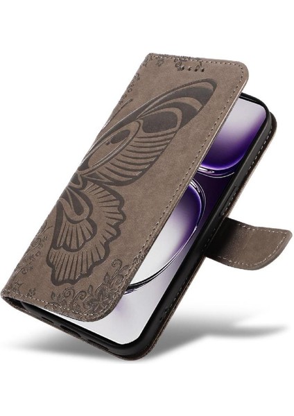 Oppo Oppo 12 5g Için Flip Case Ayrılabilir El Kayışı Kabartmalı Kelebek (Yurt Dışından) indirimleri