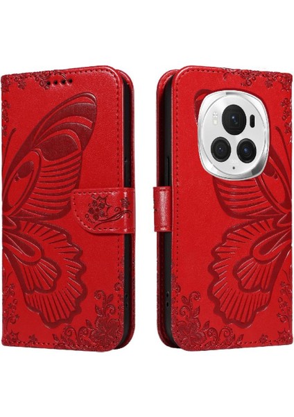 Onur Sihirli 6 Pro Kabartmalı Kelebek Ayrılabilir El Kayışı Için Flip Case (Yurt Dışından)