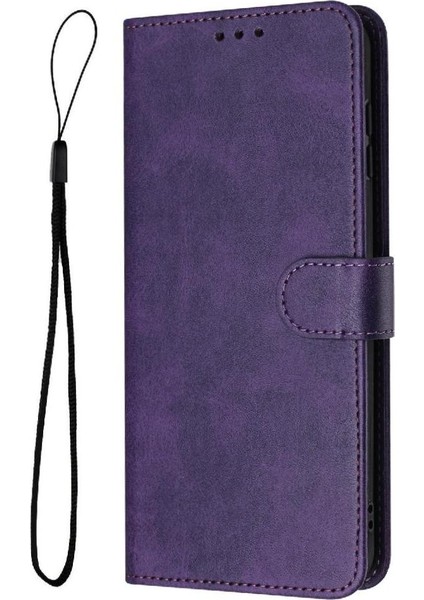 Xiaomi Redmi 10 Başbakan Kickstand Saf Renk Pu Deri Için Flip Case (Yurt Dışından)