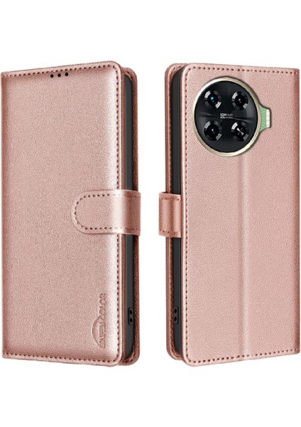 Tecno Spark 20 Pro Artı Kart Tutucu Kickstand Cüzdan Pu Rfıd Için Flip Case (Yurt Dışından)