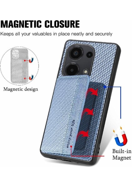 Xiaomi Redmi Için Not 13 Pro 4g Manyetik Kart Tutucu Standı Fonksiyonu (Yurt Dışından)
