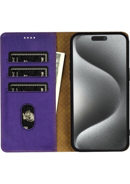 IPhone 14 Için Flip Case Pro Max Çift Katmanlı Koruma Yan Cep Kartı (Yurt Dışından)