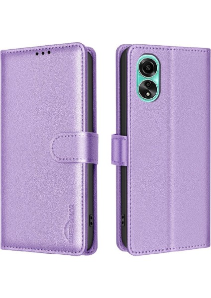 Oppo A78 4g Kart Tutucu Kickstand Pu Deri Cüzdan Rfıd Için Flip Case (Yurt Dışından)