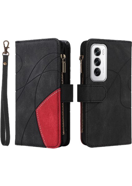 Oppo Oppo 12 5g Dokuz Kart Yuvaları Için Kılıf Kickstand Koruyucu Fermuar Tarzı (Yurt Dışından)