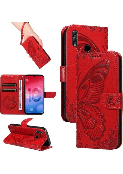 Kredi Kartı Yuvası ile Onur 10 Lite Için Flip Case Ayrılabilir El Kayışı (Yurt Dışından)
