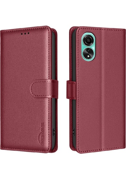 Oppo A78 4g Kart Tutucu Kickstand Pu Deri Cüzdan Rfıd Için Flip Case (Yurt Dışından)