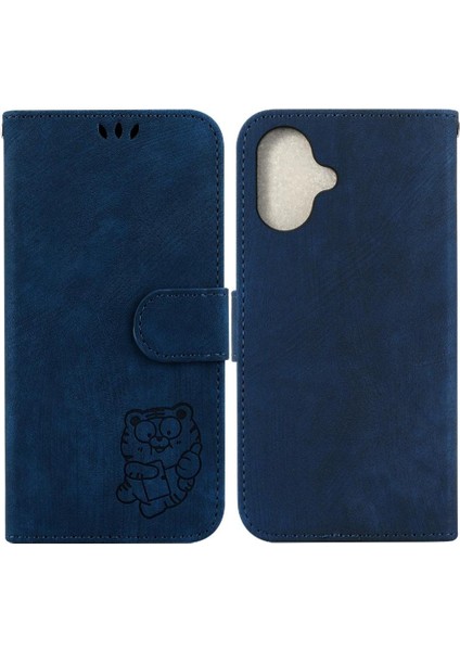IPhone 16 Için Kılıf Cüzdan Durumda Kart Cep Tutucu Kapak Kabartmalı Sevimli (Yurt Dışından)