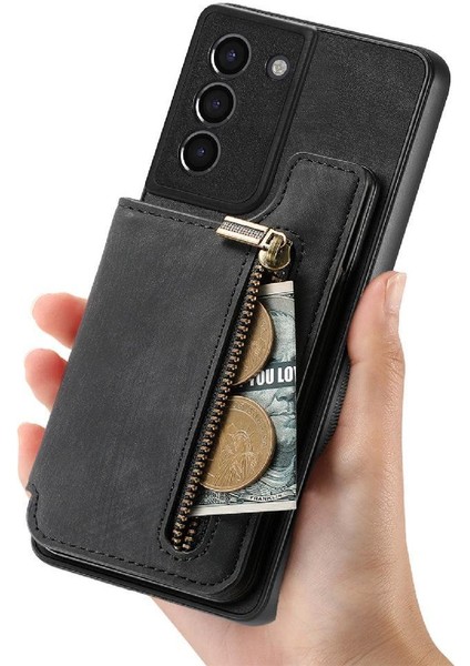 Samsung Galaxy S21 Vintage Fermuar Cüzdan Standı Fonksiyonu Için Kılıf Katlanabilir (Yurt Dışından) indirimleri