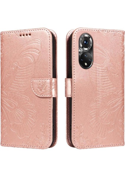 Kredi Kartı Yuvası Kabartmalı Kelebek El ile Onur 50 5g Için Flip Case (Yurt Dışından) modelleri