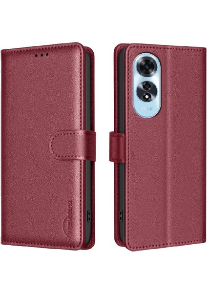 Oppo A60 4g Pu Deri Kart Tutucu Kickstand Cüzdan Rfıd Için Flip Case (Yurt Dışından)