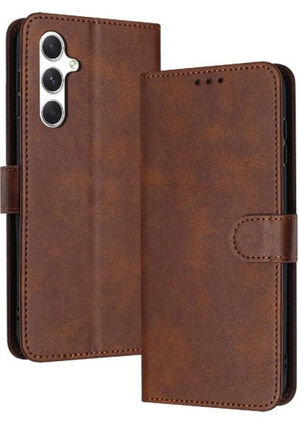 Toka Pu Deri ile Samsung Galaxy A35 5g Kickstand Için Flip Case (Yurt Dışından)
