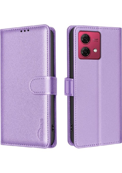 Motorola Moto G84 5g Kart Tutucu Kickstand Rfıd Engelleme Pu Için Flip Case (Yurt Dışından)