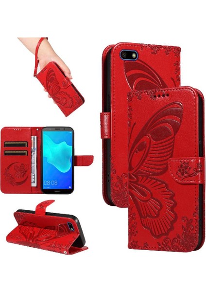 Huawei Y5 Başbakan 2018 Yüksek Kalite Deri Ayrılabilir El Için Flip Case (Yurt Dışından)