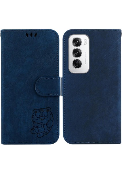 Oppo Için Kılıf Oppo 12 5g Kabartmalı Sevimli Kaplan Tutucu Kapak Kart Cebi (Yurt Dışından)