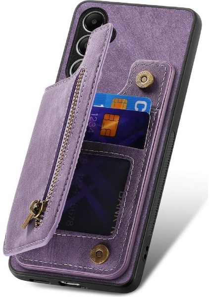 Samsung Galaxy A05S Için Kılıf Katlanabilir Arka Kapak Vintage Fermuar Cüzdan (Yurt Dışından) fırsatları