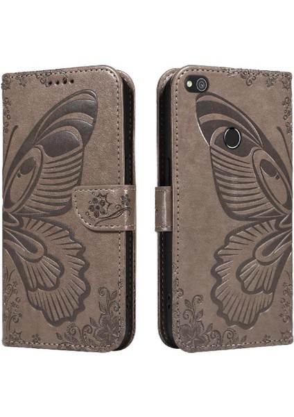 Kredi Kartı Yuvası ile Huawei P8 Lite Için Flip Case Yüksek Kalite Deri (Yurt Dışından)