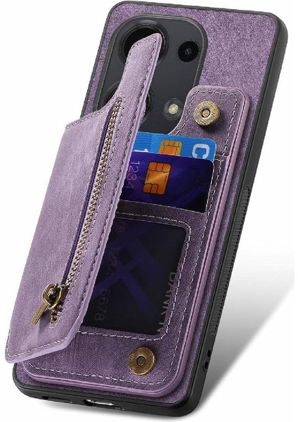 Xiaomi Redmi Için Not 13 Pro 4g Vintage Fermuar Cüzdan Standı Fonksiyonu (Yurt Dışından)