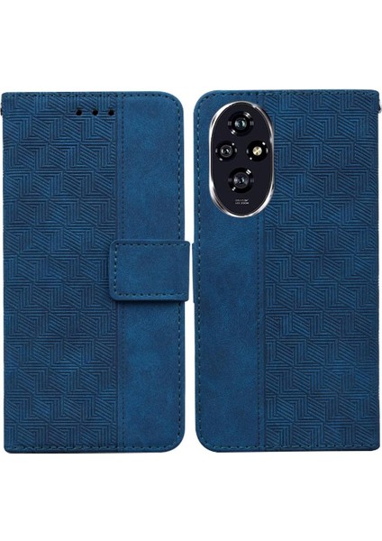 MY Boutique1 Onur Için Flip Case 200 5g Kickstand Özelliği Geometrik Kabartmalı Flip Folio (Yurt Dışından)