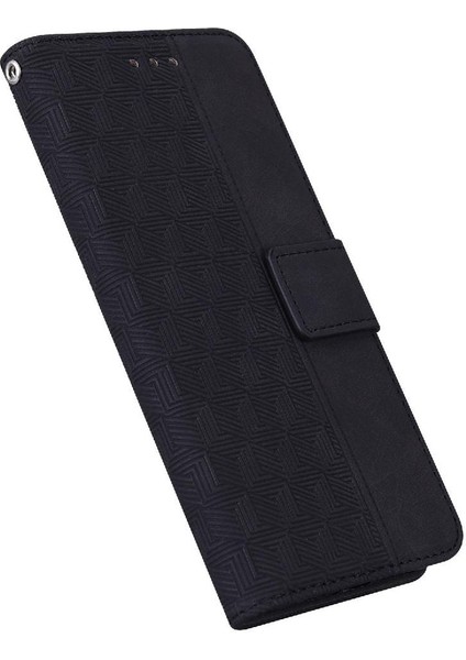 Oppo Oppo 12 Pro 5g Için Flip Case Premium Pu Deri Geometrik Kabartmalı (Yurt Dışından) fırsatları