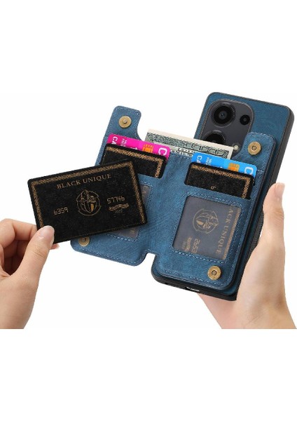 Xiaomi Redmi Için Not 13 Pro 4g Vintage Fermuar Cüzdan Standı Fonksiyonu (Yurt Dışından)
