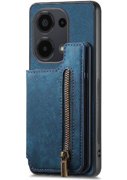 Xiaomi Redmi Için Not 13 Pro 4g Vintage Fermuar Cüzdan Standı Fonksiyonu (Yurt Dışından)