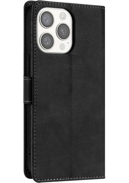 IPhone 14 Için Flip Case Pro Manyetik Kapatma Anti Kayma Yan Cep Kartı (Yurt Dışından)