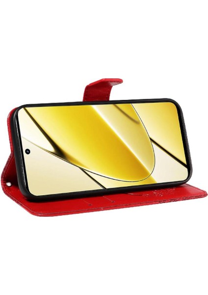 Realme 11X 5g Yüksek Kaliteli Deri Kabartmalı Kelebek Için Flip Case (Yurt Dışından)