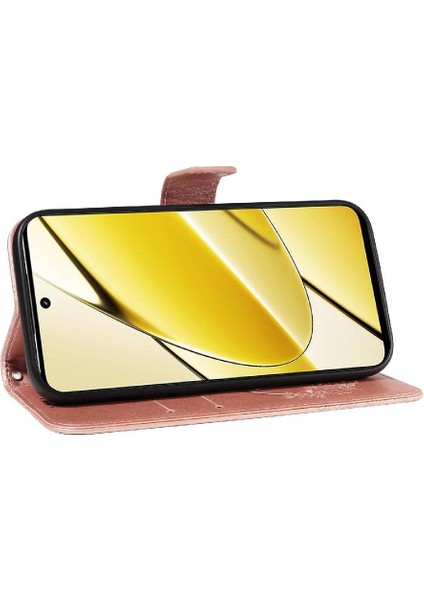 Realme 11X 5g Yüksek Kaliteli Deri Kabartmalı Kelebek Için Flip Case (Yurt Dışından)